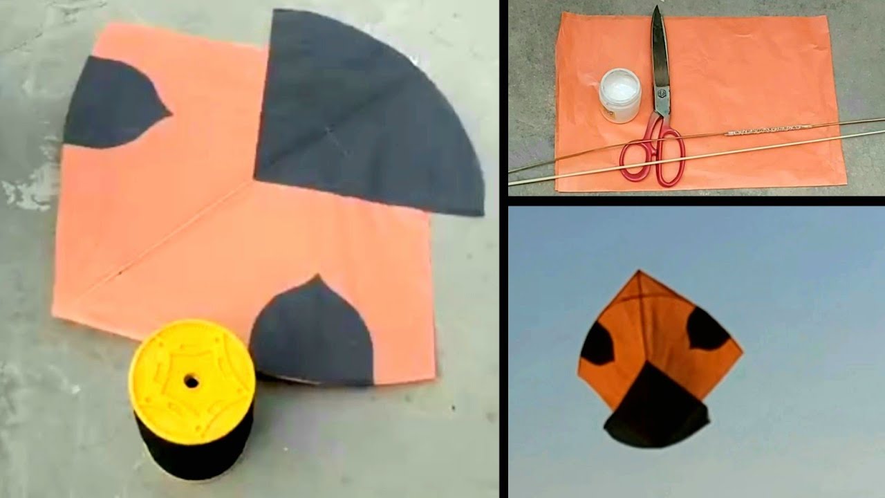 Kite making tutorial 🤩|| How to making kite with simple steps || Making beautiful kites !