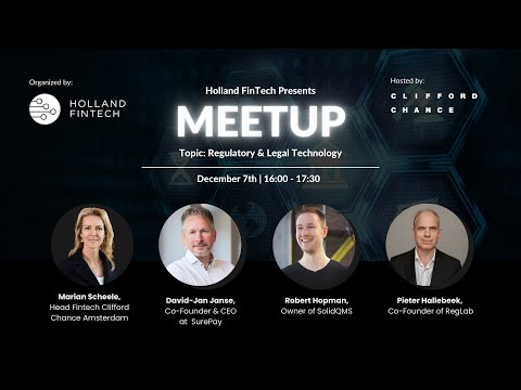 Holland Fintech Meetup 7th December Hosted By Clifford Chance Amsterdam