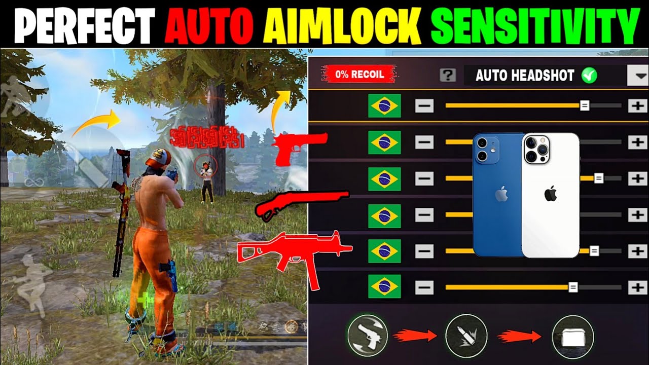 iPhone 13 free fire sensitivity setting⚙️✅ | iPhone 13 free fire headshot setting
