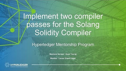 Implement two compiler passes for the Solang Solidity Compiler