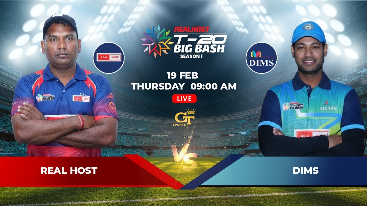 🔥 LIVE | DIMS 🆚 Real Host | RealHost T20 Big Bash League 2026 | Full Match Streaming