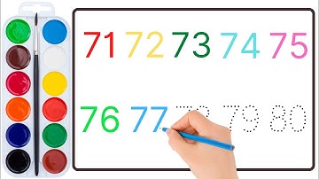 71 to 80 numbers name | Learn Numbers 71 to 80 with | counting for kids | #preschoollearning
