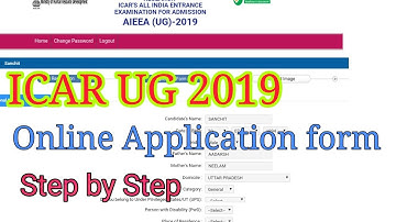 ICAR AIEEA UG 2019 || Online Application form|| Step by step process to apply online