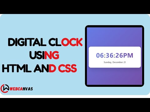 Digital Clock | HTML CSS JS | webcanvas