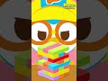 Pororo Color Block Song🍉| Let&#39;s take the Blocks out! #pororo #shorts #colors