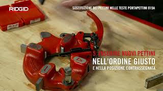 RIDGID Cambio delle matrici nella testa portamatrici 815A