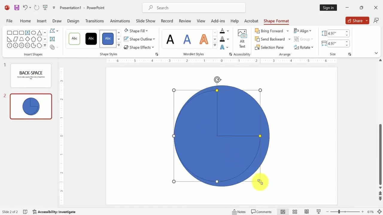 How To Make A Quarter Filled Circle In PowerPoint Free YouTube How To Make A Quarter Filled Circle In PowerPoint Free YouTube