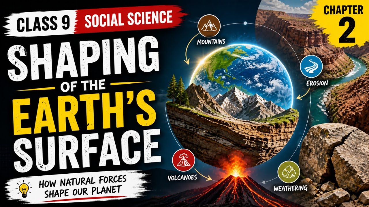 Class 9th llSocial Science chapter-2 Shaping of the Earth's Surface ll ...