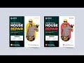 Home Repair social media post Free Download | Real Estate Home Maintenance Business