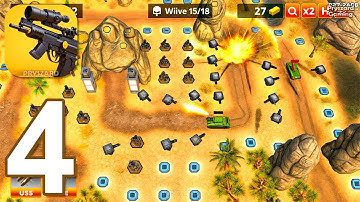 Command & Defend - Gameplay Walkthrough Part 4 Mobile Army Tower Defense Base Game