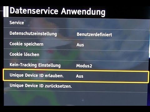 Panasonic OLED TV Datenschutz & HbbTV Einstellungen