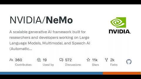 GitHub - NVIDIA/NeMo: A scalable generative AI framework built for researchers and developers wor...