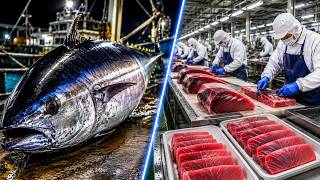 What Happens to Bluefin Tuna After the Catch 🐟😱 | Inside the Processing Factory