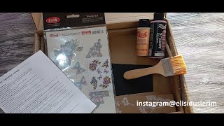 A101 Den Aldığım Ahşap Tepsi Boyama Seti Hobigo Ahşap Boyama Seti