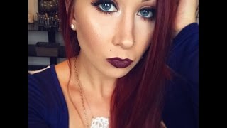 Vampy Fall Time Makeup | Intense Winged Liner & Bold Dark Lips