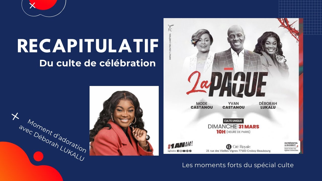 RÉCAPITULATIF DU CULTE DE PÂQUES Avec Déborah LUKALU - YouTube