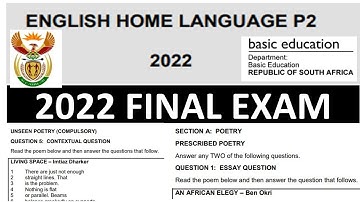 ENGLISH P.2 FINAL EXAM  2022  GRADE 12:  GET ANSWERED