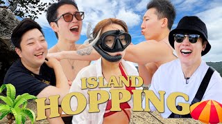 Koreans Go Island Hopping and Snorkeling First Time Ukayukay! (ft. Ryan's Panty)