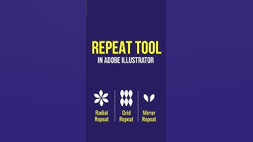 Use of Repeat Tools in Adobe Illustrator | Radial Repeat | Grid Repeat | Mirror Repeat |