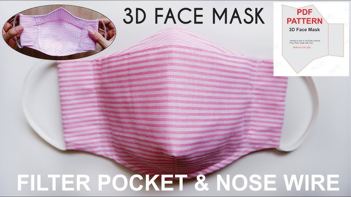 3D Face Mask With Filter Pocket And Nose Wire | PDF 3D Face Mask Pattern | # facemask - YouTube 3d-face-mask-with-filter-pocket-and-nose-wire-pdf-3d-face-mask-pattern-facemask-youtube