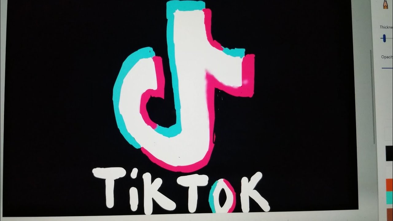 How to draw tik tok logo - YouTube