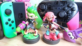 スプラトゥーン2コラボ商品を一気にレビュー！Proコントローラー・Joy-Con ネオングリーン & ネオンピンクamiibo ボーイ/ガール/イカ ニンテンドースイッチ