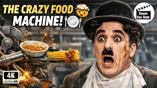 Charlie Chaplin vs The Crazy Feeding Machine 🤣 | Classic Fun Time