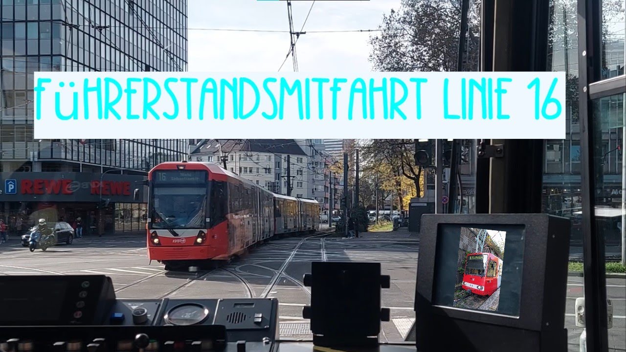 Führerstandsmitfahrt Linie 16 | Niehl, Sebastianstr.➡ Klettenberg | (Stadtbahn Köln)