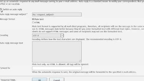 Plesk 11 End User - Mail Auto Reply