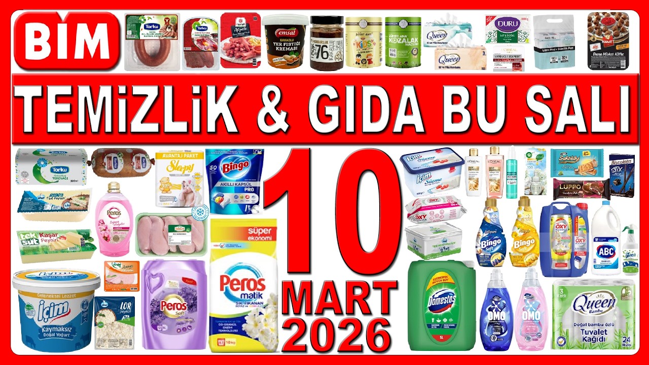 BİM BOL BOL SALI | TEMİZLİK GIDA ÜRÜNLERİ | BİM AKTÜEL MARKET FİYATLARI | BİM 10 MART 2026 KATALOĞU