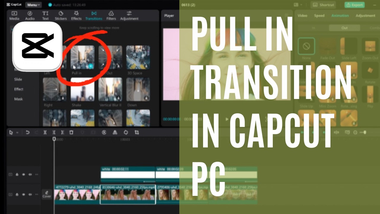 How to Create Pull In Transition in CapCut PC | Step-By-Step Guide ...