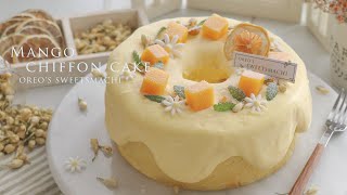 How to make mango chiffon cake │ 망고 생크림 케이크 만들기