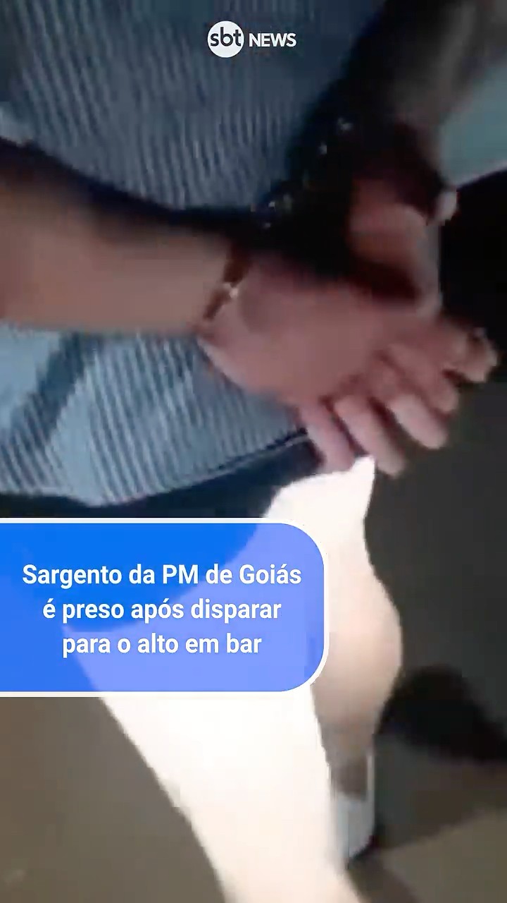 Sargento da PM de Goiás é preso após disparar para o alto em bar