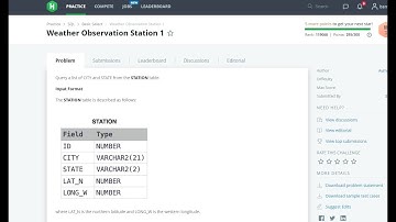 HackerRank SQL Practice Weather Observation Station 1 - Learn SQL
