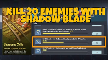 KILL 20 ENEMIES WITH SHADOW BLADE OPERATOR SKILL IN MP MATCHES - CALL OF DUTY MOBILE