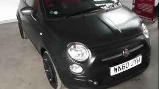 WN60JYH Fiat 500 Black Jack in Matt Black at Wessex Garages, Gloucester