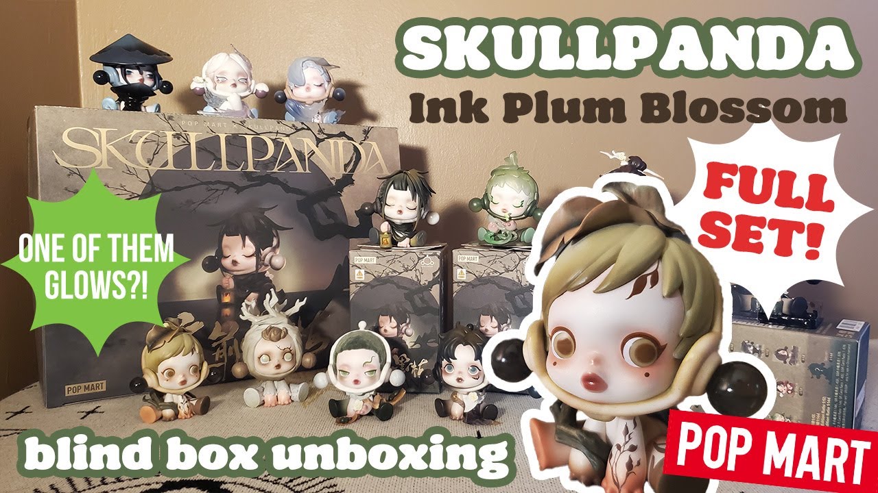 SKULLPANDA The Ink Plum Blossom Series Figures - YouTube