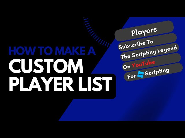 How To Make a *CUSTOM* Player List On Roblox 