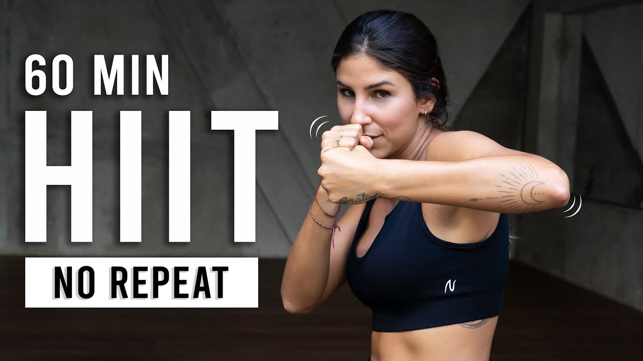 60 MIN HIIT Workout | Full Body Cardio, No Equipment, No Repeat - YouTube