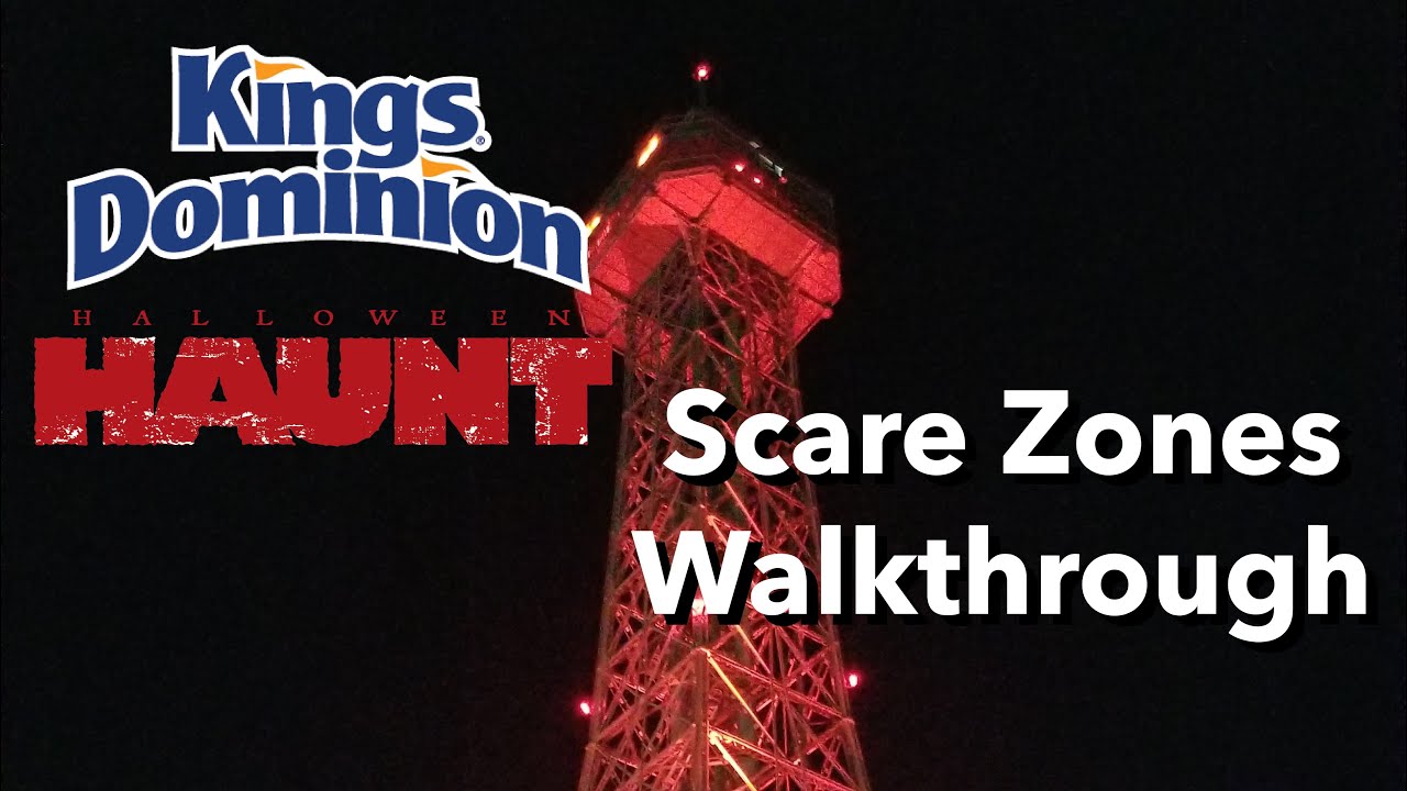 Kings Dominion Halloween Haunt Scare Zones Walkthrough YouTube