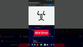 Creative 404 Error Page Design 🔥 | HTML & CSS Project #shorts #shortsfeed #html #css #coding
