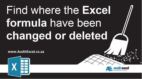 Find inconsistent formulas in Excel. Updated Excel Auditing Course link below