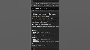 ⚡⚡Leetcode 1143🤔 ||✨ Solution Of Longest Common Subsequence 🤔✨
