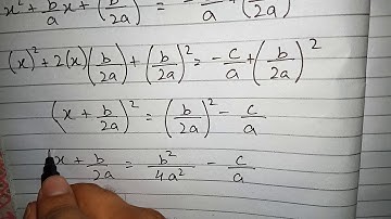 How to derive Quadratic formula with use of general form
