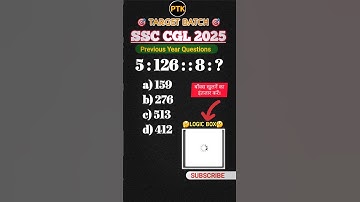 Number Analogy ||Ssc number Analogy #shorts #ssc #reasoning #yt #yotube