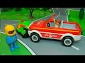 игрушечный Транспорт Playmobil у видео для детей - История на дороге!