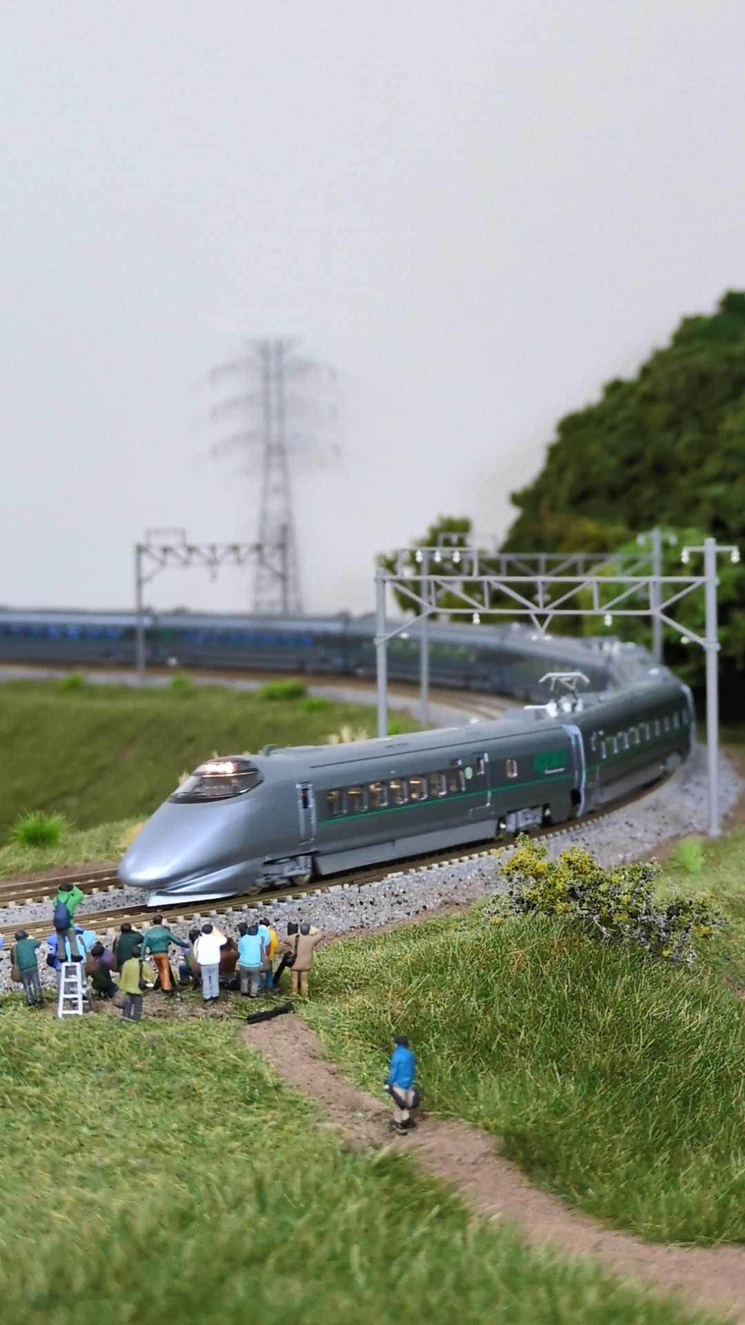 鉄製に銀が張り付けて有ります Nゲージ】400系 山形新幹線 銀つば ▽TOMIX N-scale model, J.R.