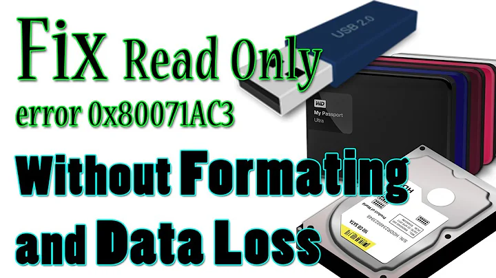 How to Fix Read Only and Fix Dirty Volume in External or Internal HDD | Error 0x80071AC3