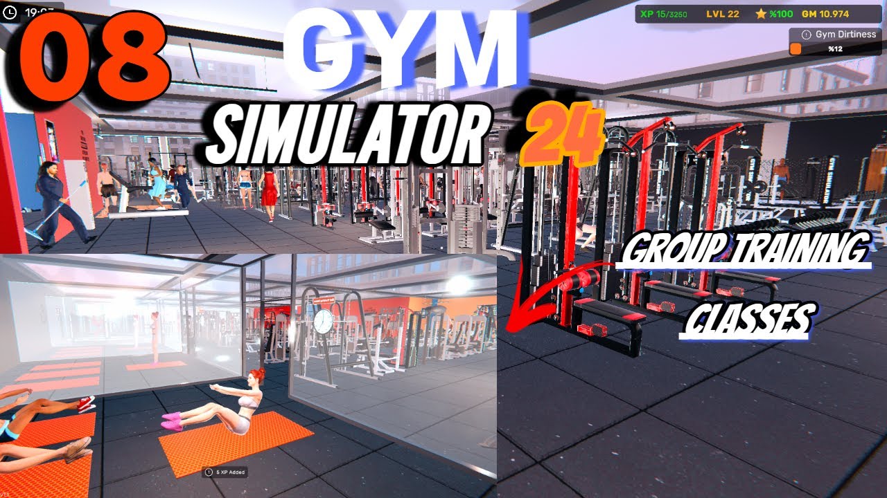 Gym Simulator 24 | Group Training Classes | Spent $150,000 to upgrade my Gym | No Commentary |