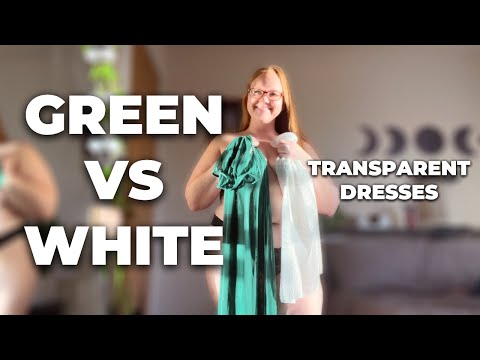 Transparent Green vs White Dress Review Of Fit and Feel | Natural Mom Body